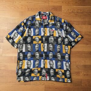 Vintage 2000 Ecko Complex x Marvel Silver Surfer All Over Print Shirt XL Y2K 90s